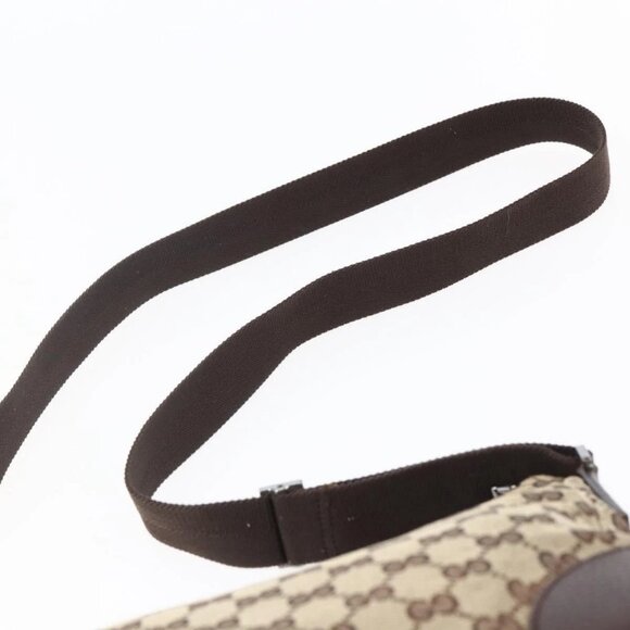 GUCCI GG Canvas Shoulder Bag Beige Silver 114273 Auth 146694 - Picture 9 of 16